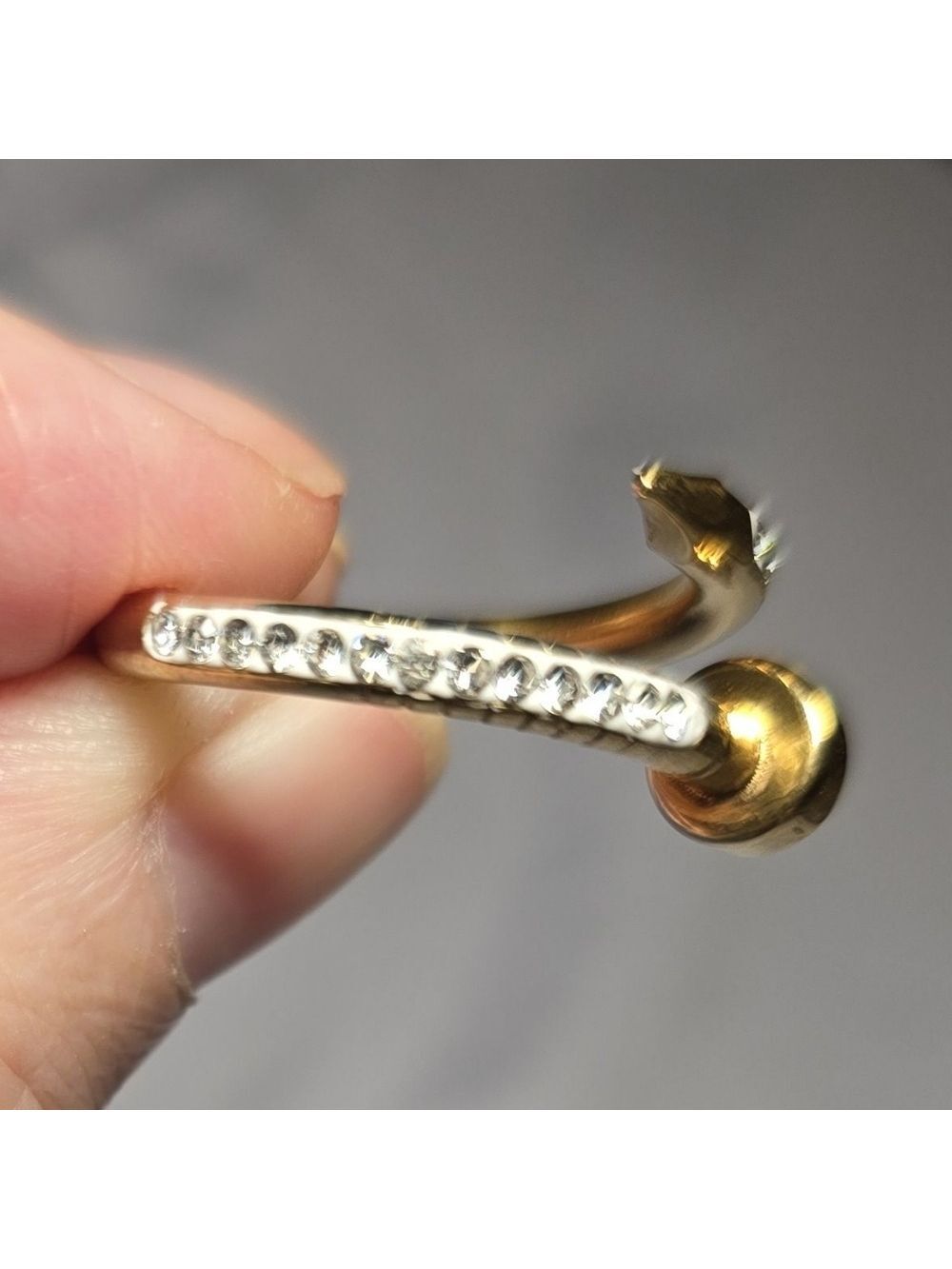 Gold and Silver Nail Design Ring - Picture 3 of 4